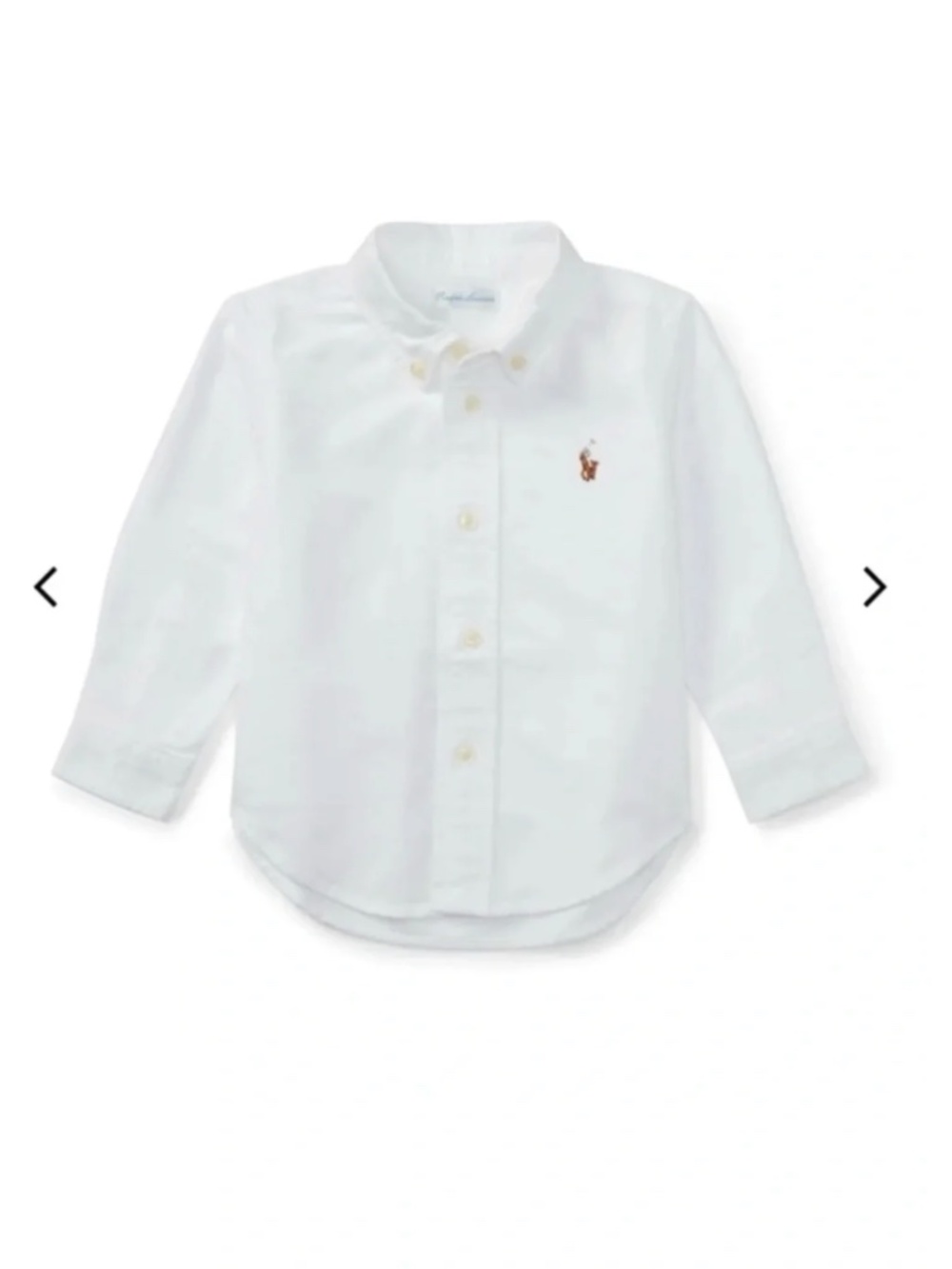 Ralph Lauren Baby Oxford Chambray Shirt in White